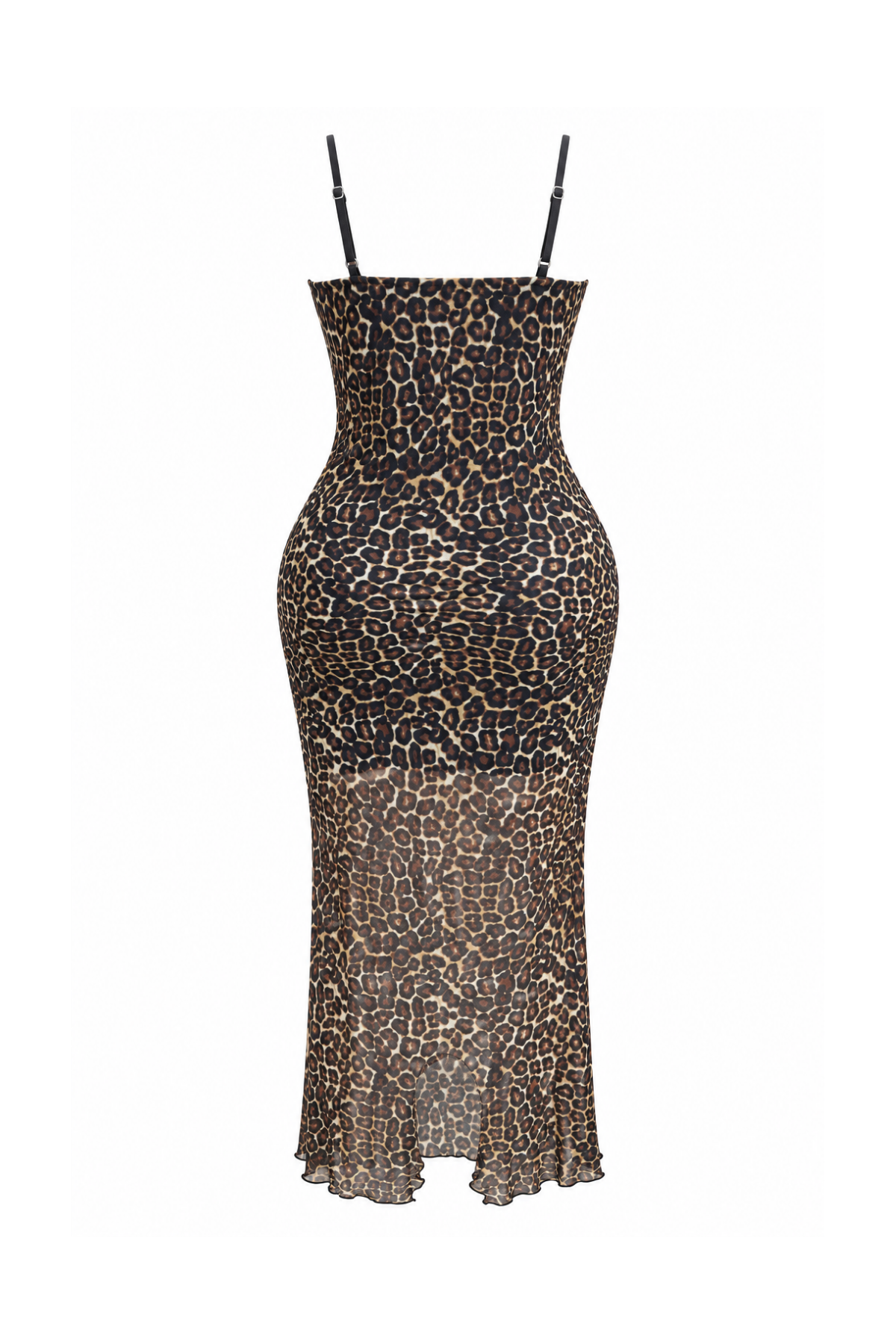 Tiger Maxi Dress with Lace
