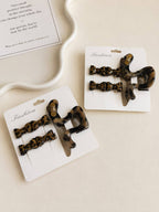 Tiger-Print Hair Clip Set
