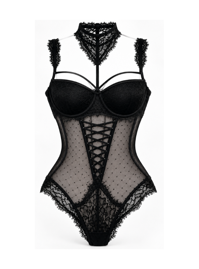 Lace-Up Bodysuit
