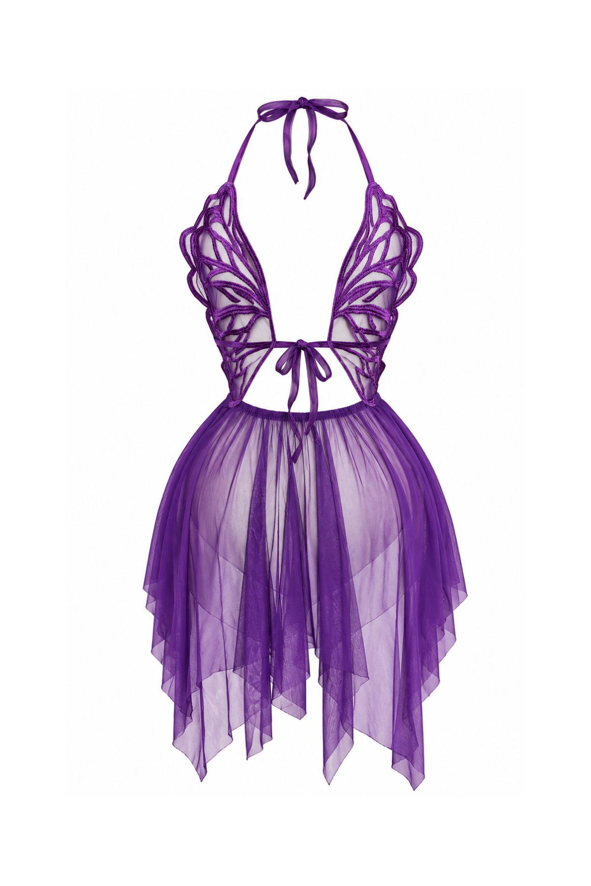 Sheer Butterfly-Cut Lingerie