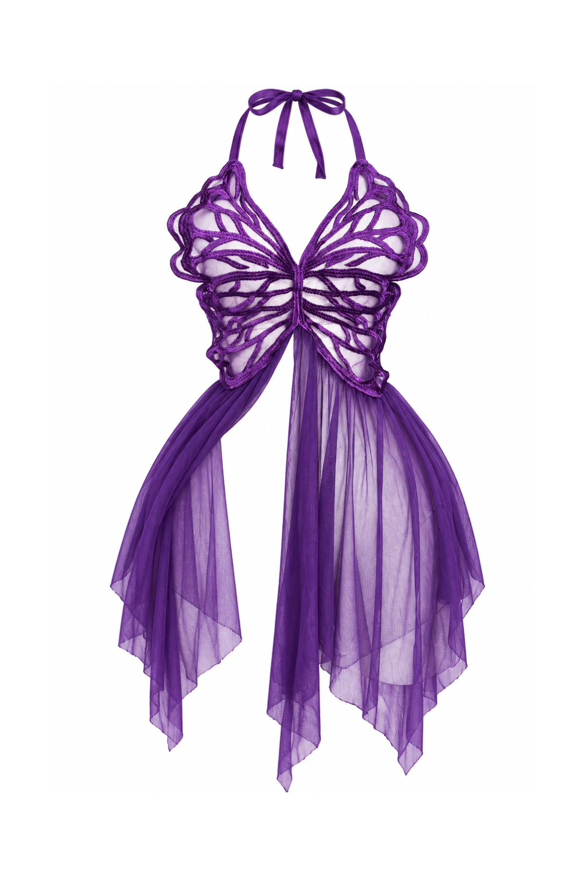 Sheer Butterfly-Cut Lingerie