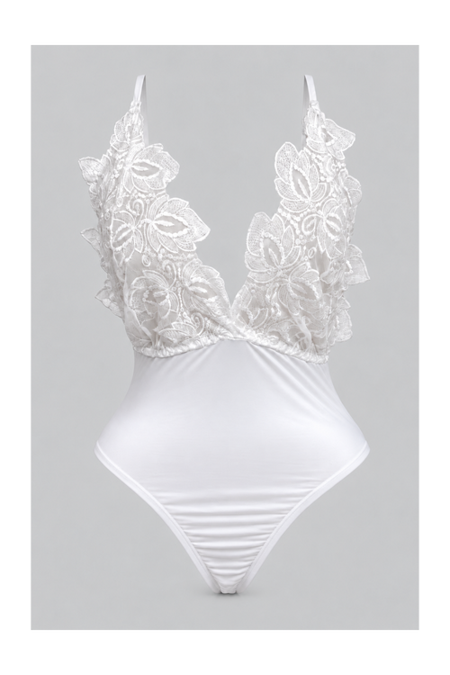 Bodysuit with Long Sheer Robe