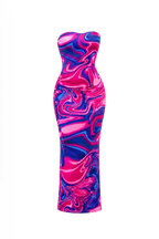 Colorful Side-Slit Dress