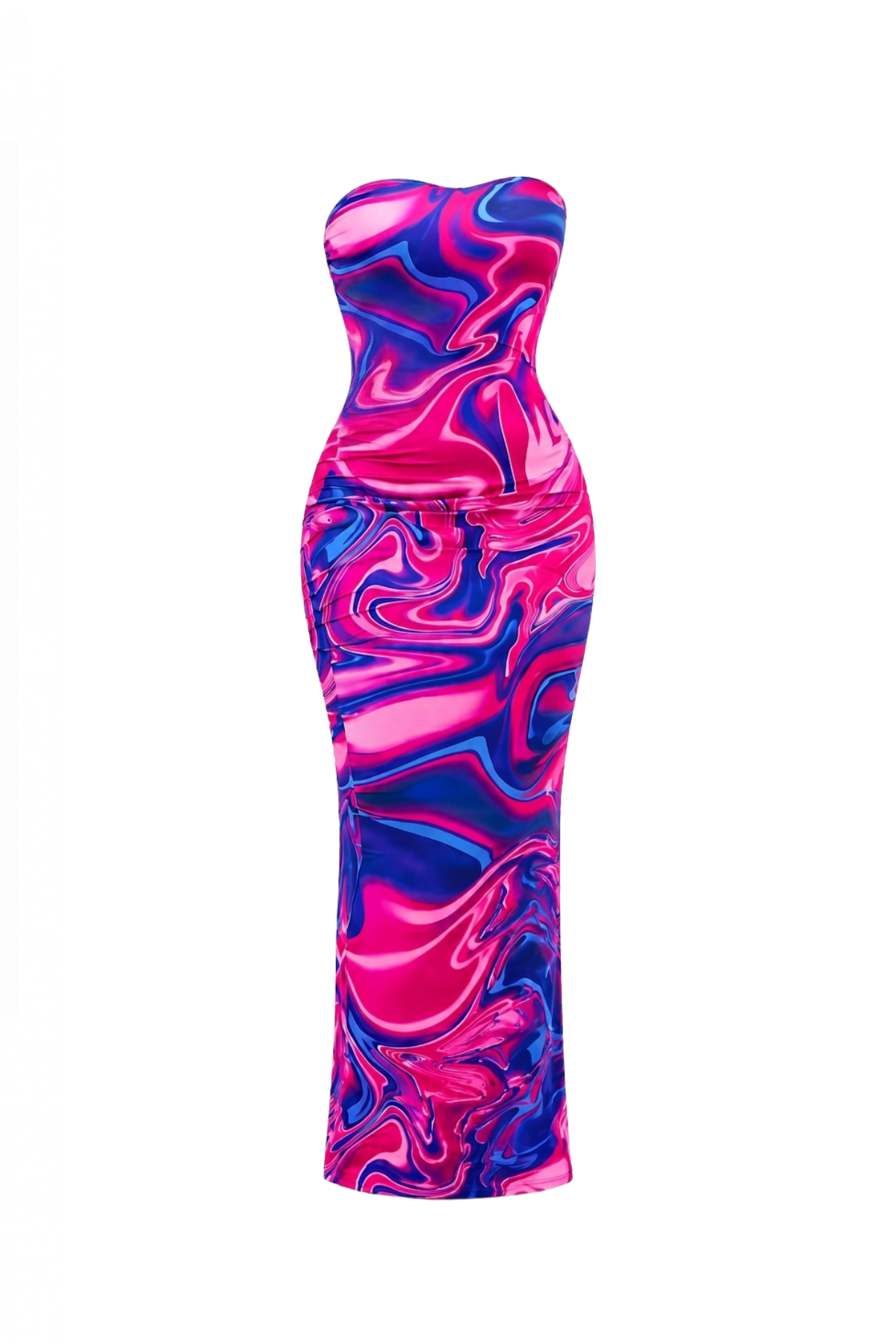 Colorful Side-Slit Dress