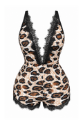 Tiger Print Baby Doll with Lace