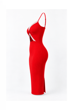Long Dress with Butterfly Neckline