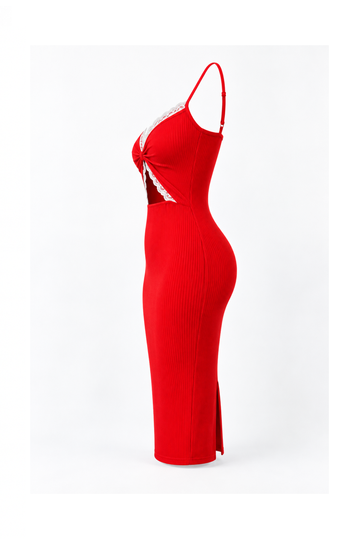 Long Dress with Butterfly Neckline