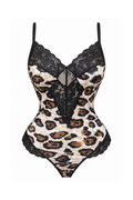 Tiger Print Baby Doll with Lace