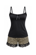 Leopard Print Shorts Pajama Set
