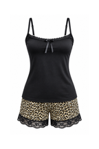 Leopard Print Shorts Pajama Set