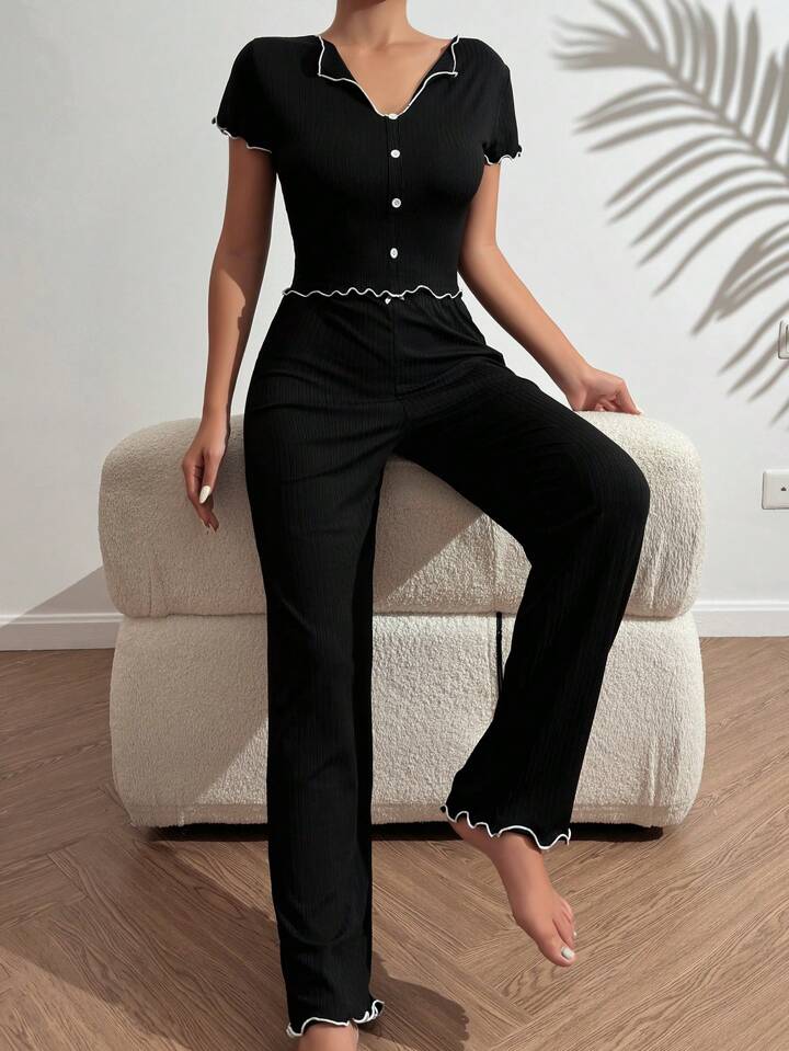 Elegant Ribbed PJ