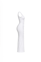 Long Open-Front Dress with Button Details