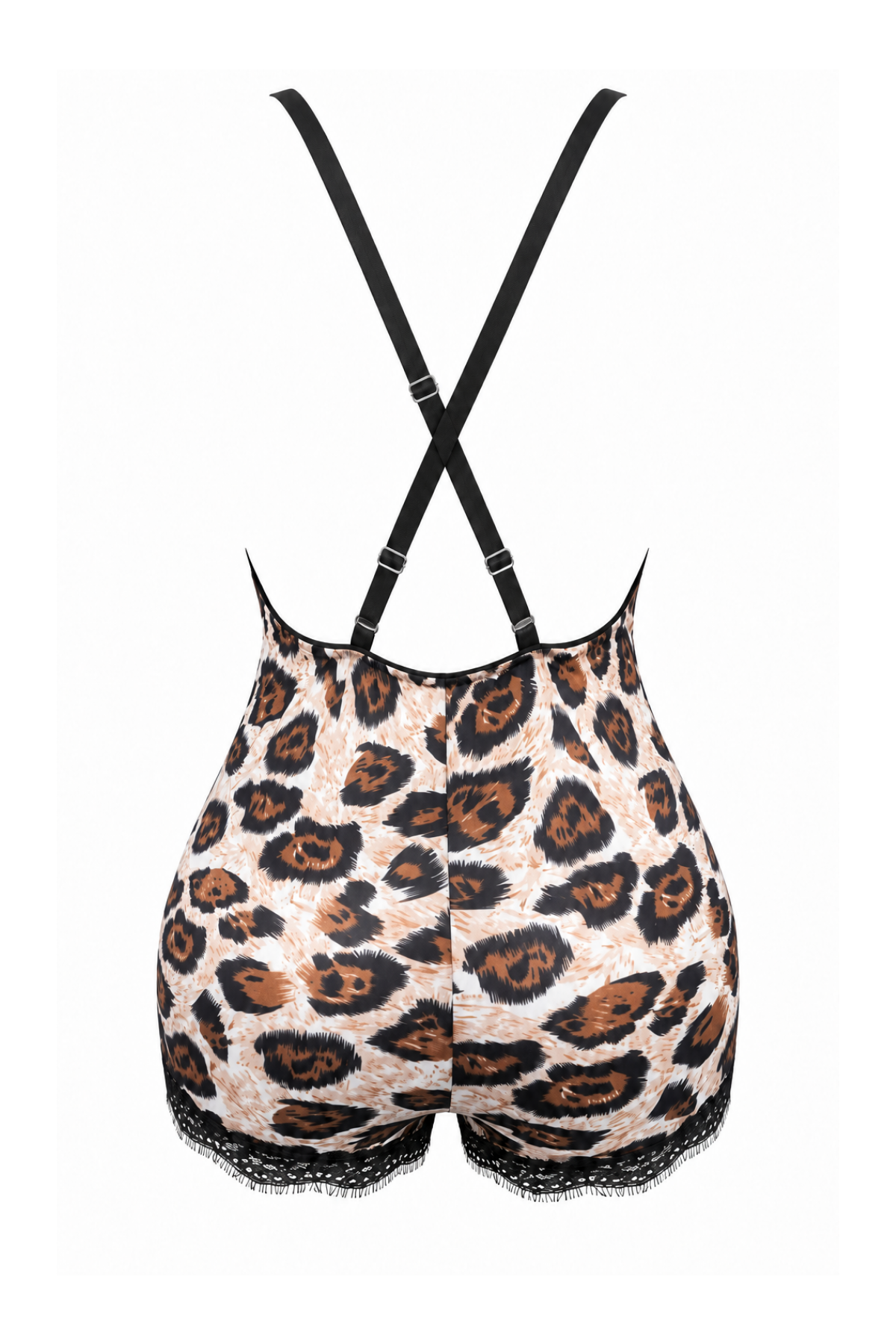 Tiger Print Baby Doll with Lace