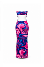 Colorful Side-Slit Dress