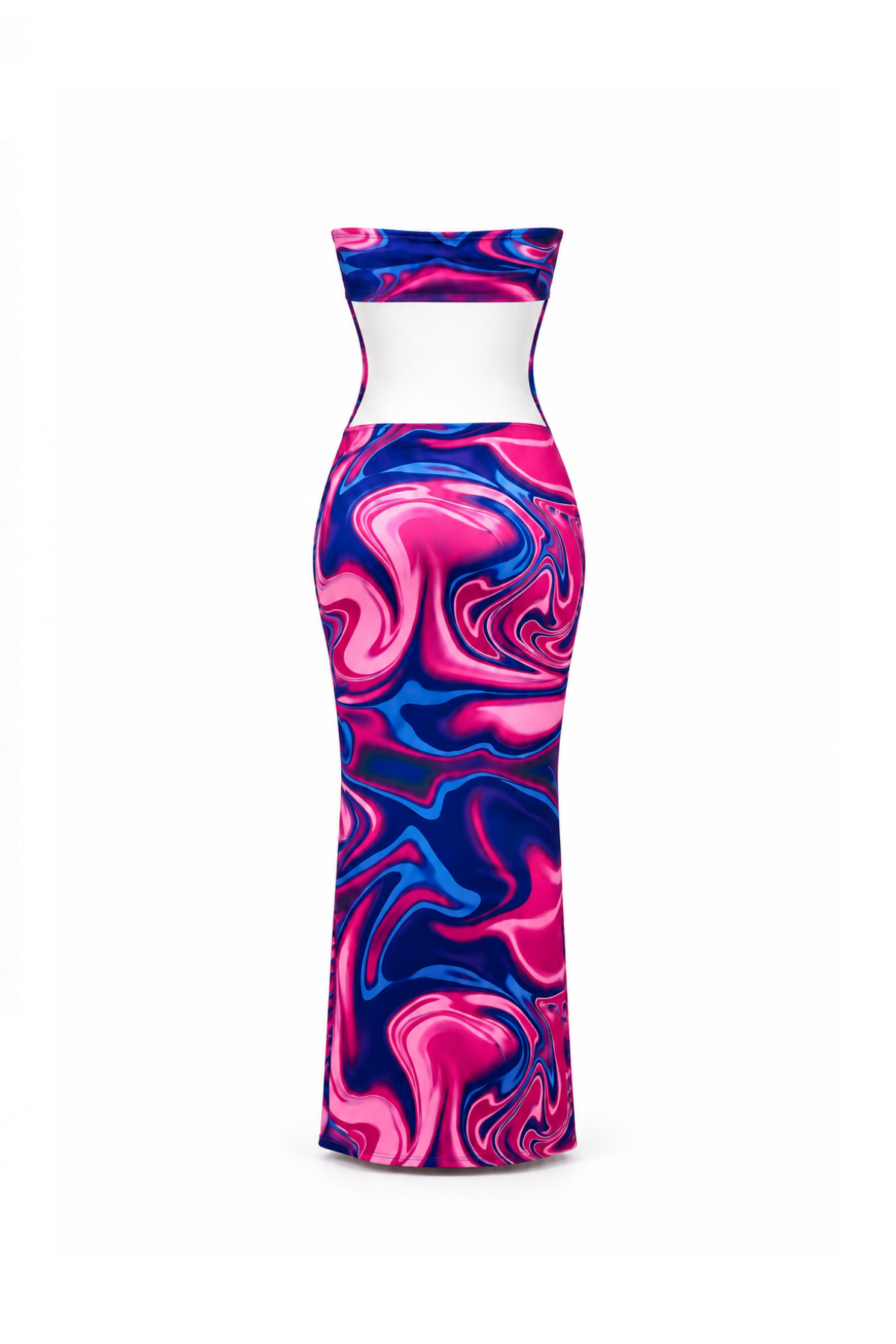 Colorful Side-Slit Dress