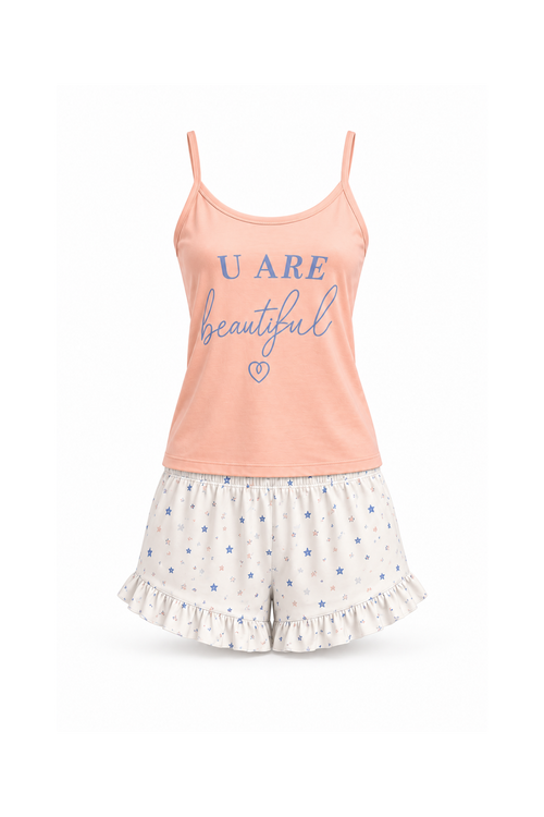 5-Piece Pajama (2Tops, Shorts & Pants & Robe)