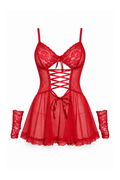 Laila BabyDoll with Sheer Shawl & Gloves