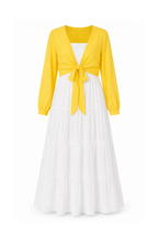 Long Dress with Front-Tie Bolero