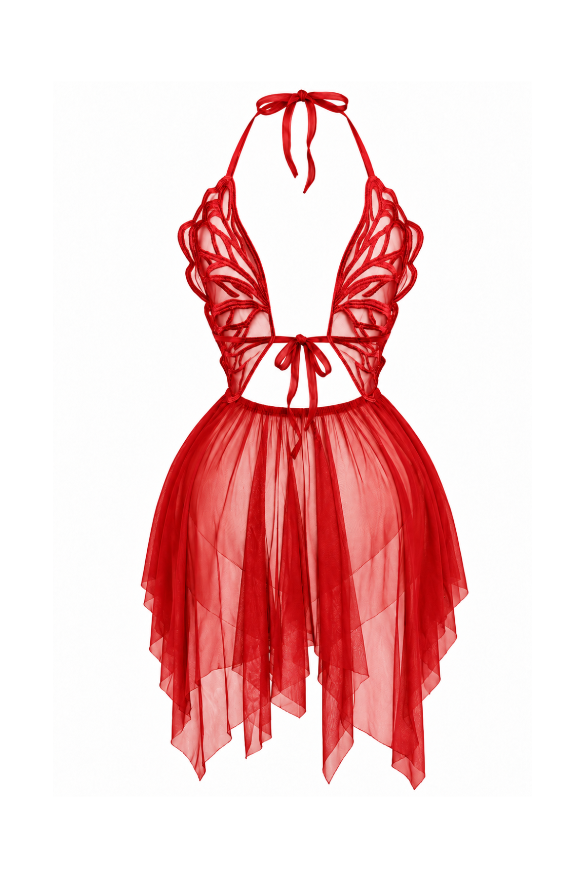 Sheer Butterfly-Cut Lingerie