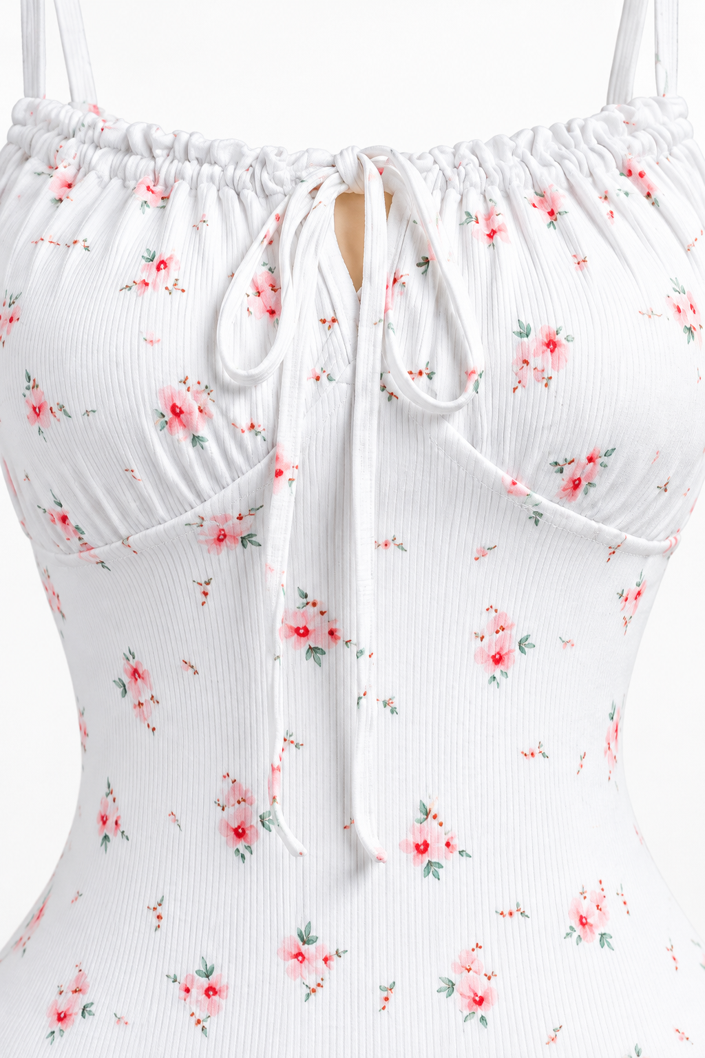 Floral Print Dress with Front Tie