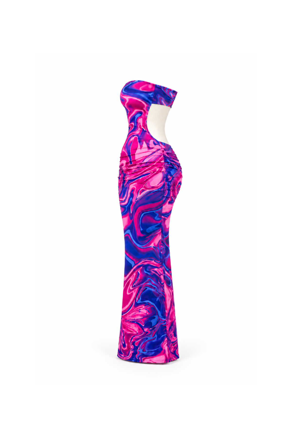 Colorful Side-Slit Dress