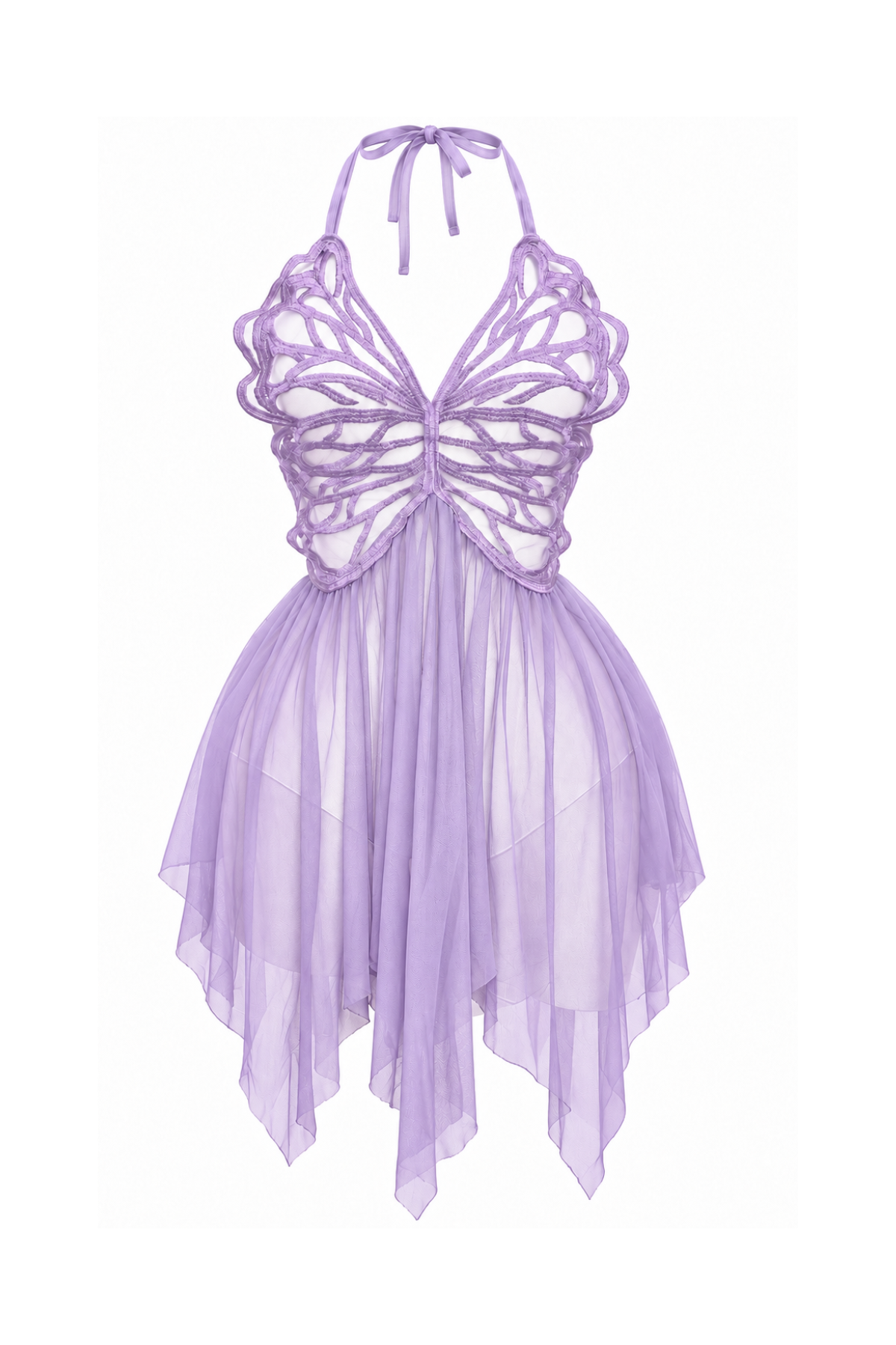 Sheer Butterfly-Cut Lingerie