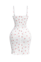 Floral Print Dress with Front Tie