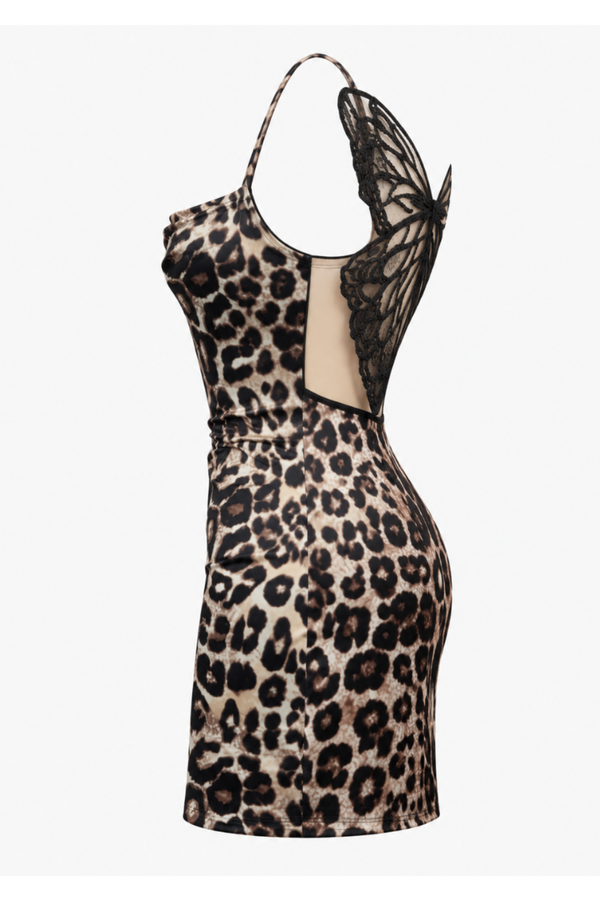 Tiger Print Dress with Butterfly Back Detail