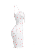 Floral Print Dress with Front Tie