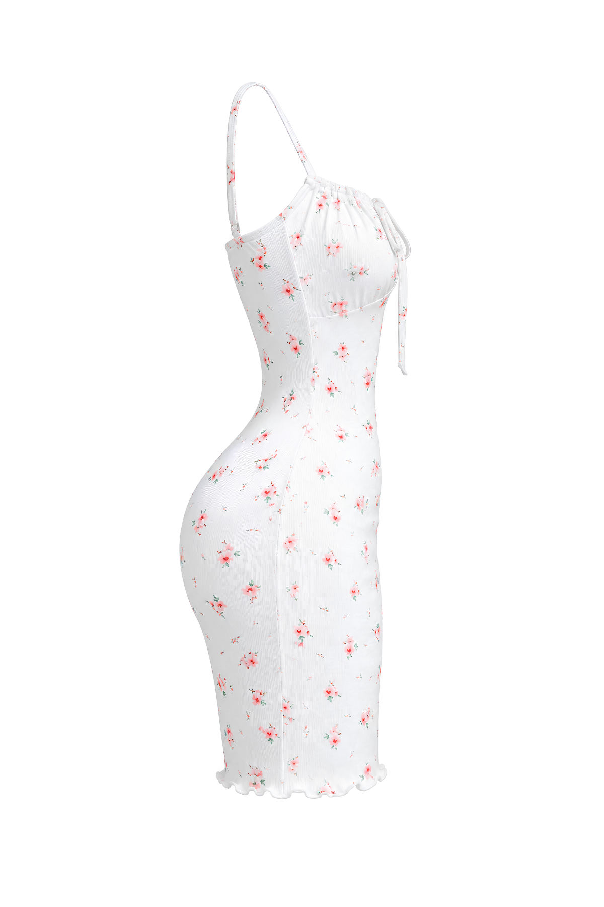 Floral Print Dress with Front Tie