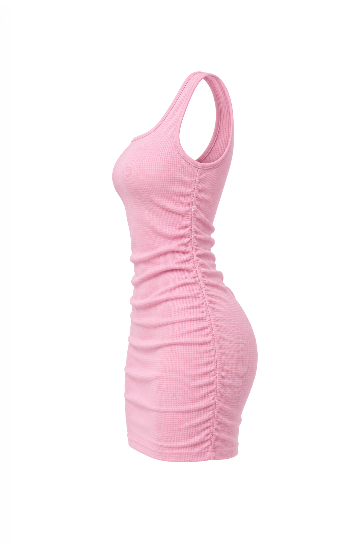 Short Dress with Side Elastic Detail