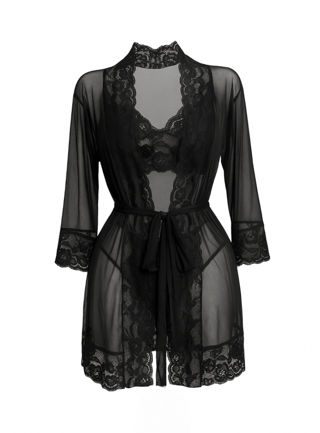 3PCS Lace Robe