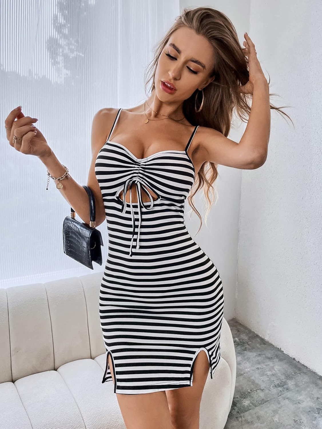 Drawstring Cami Dress