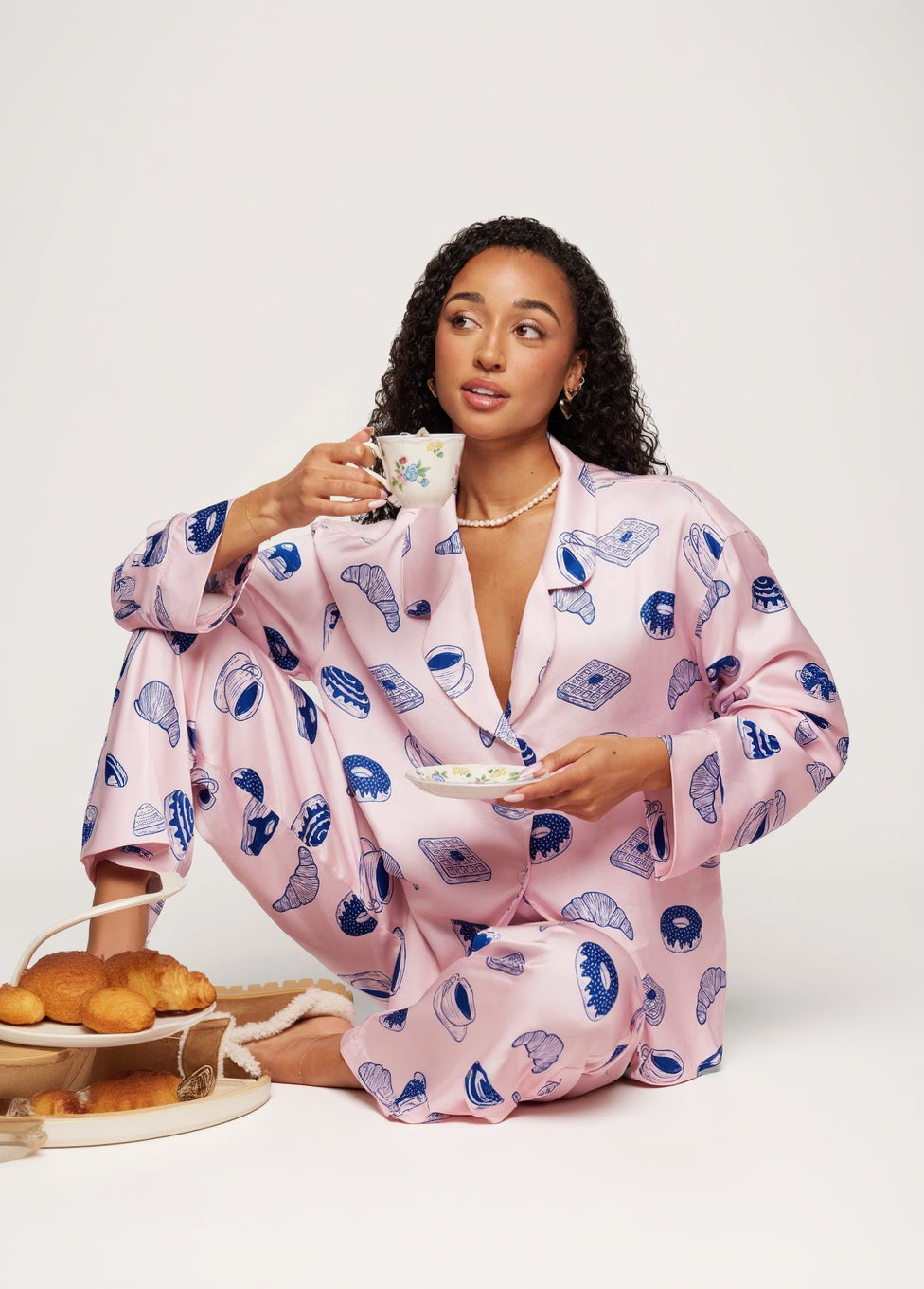 Elegant Breakfast Pajama Set