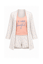 5-Piece Pajama (2Tops, Shorts & Pants & Robe)