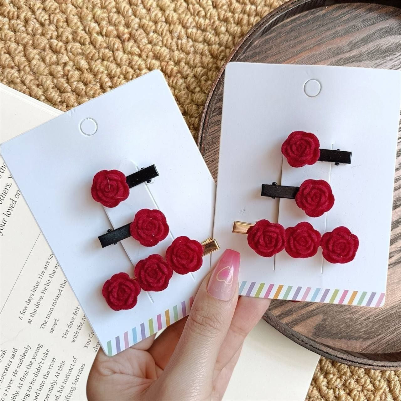 Rose Hair Pins Set