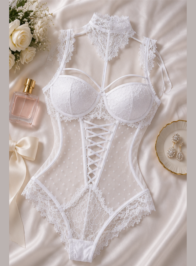 Lace-Up Bodysuit
