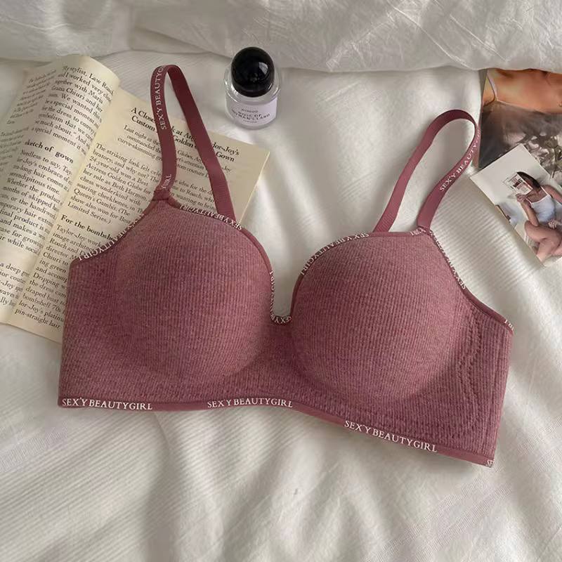 Cotton Printed Border Push Up Bra