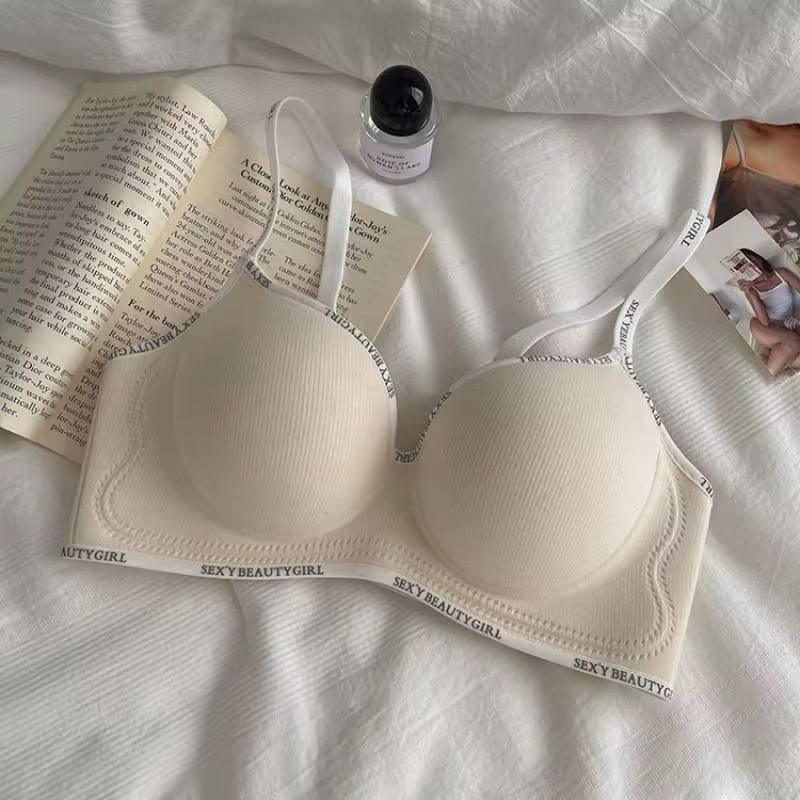 Cotton Printed Border Push Up Bra