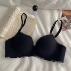 Cotton Printed Border Push Up Bra