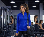 Sports Top with Sleeves & Zipper