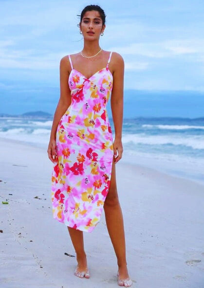 Floral Summer Slit Dress
