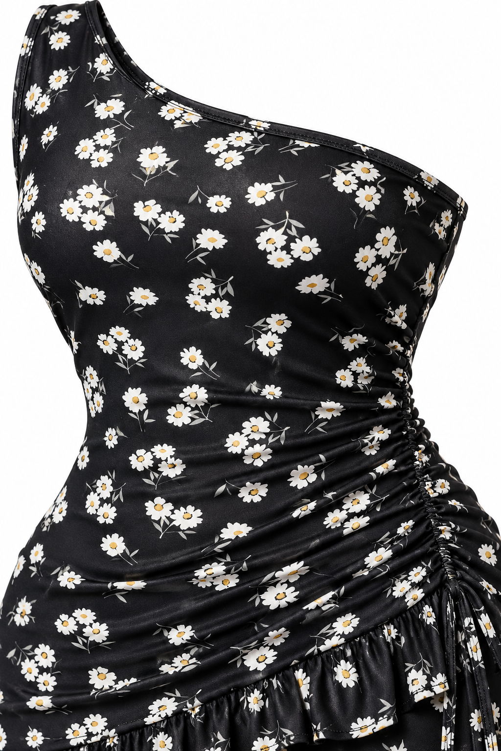 One-Shoulder Dress with Side Tie