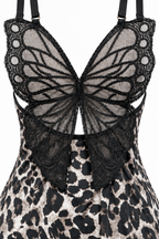 Tiger Print Dress with Butterfly Back Detail