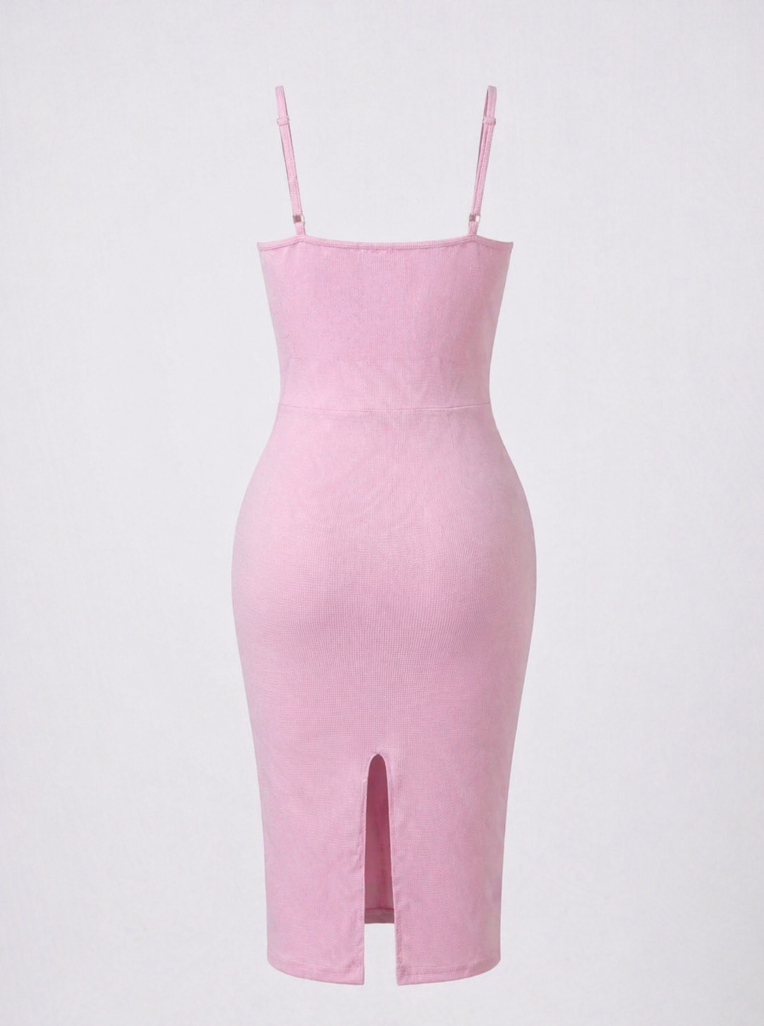 Pink Waffle Knit Dress