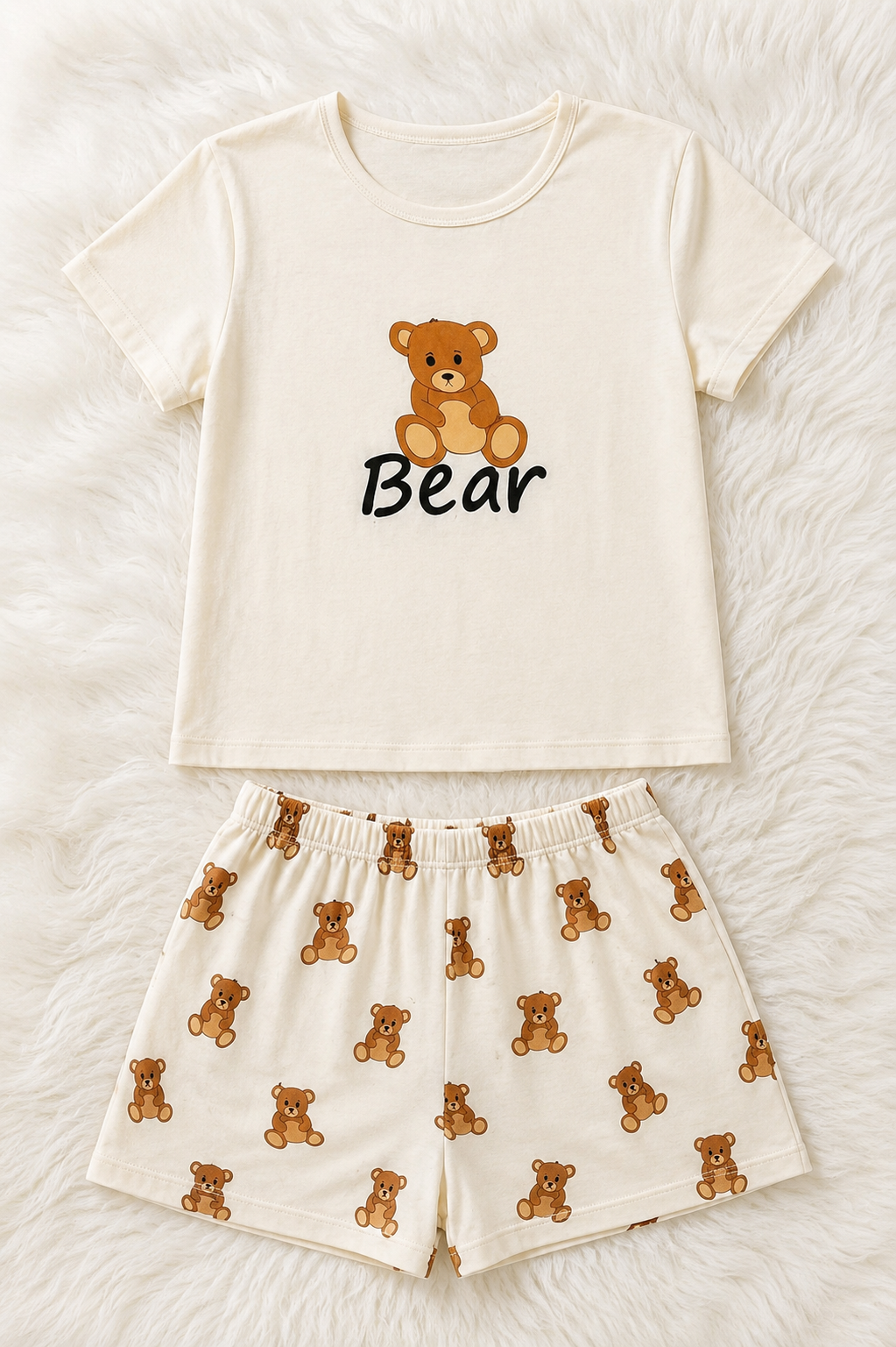 Teddy Bear Print Pajama Set
