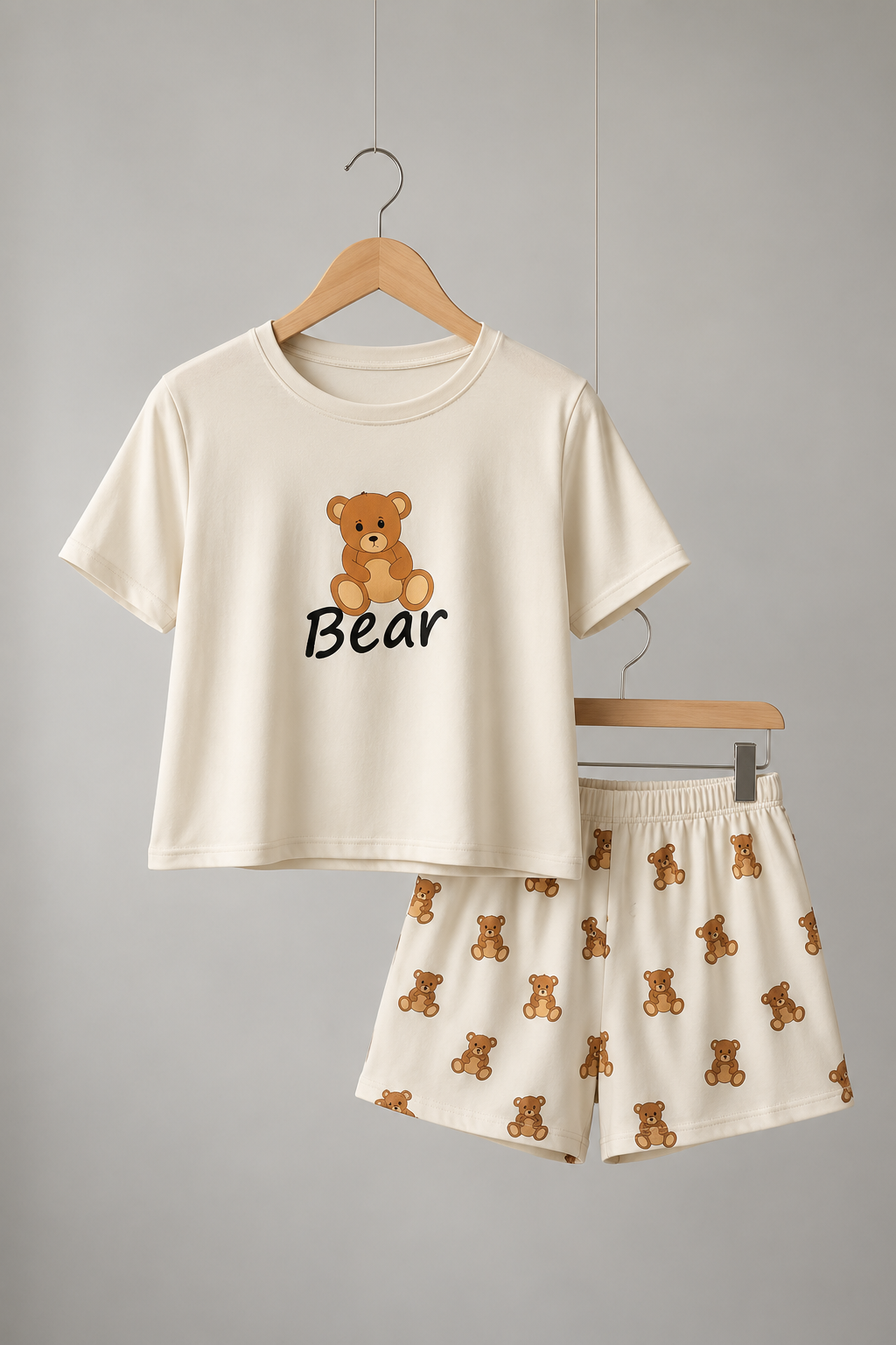 Teddy Bear Print Pajama Set