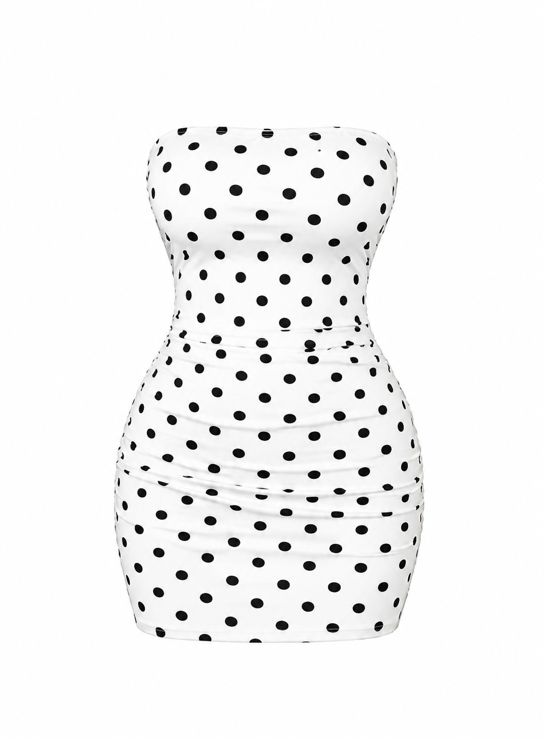 Strapless Polka Dot Dress