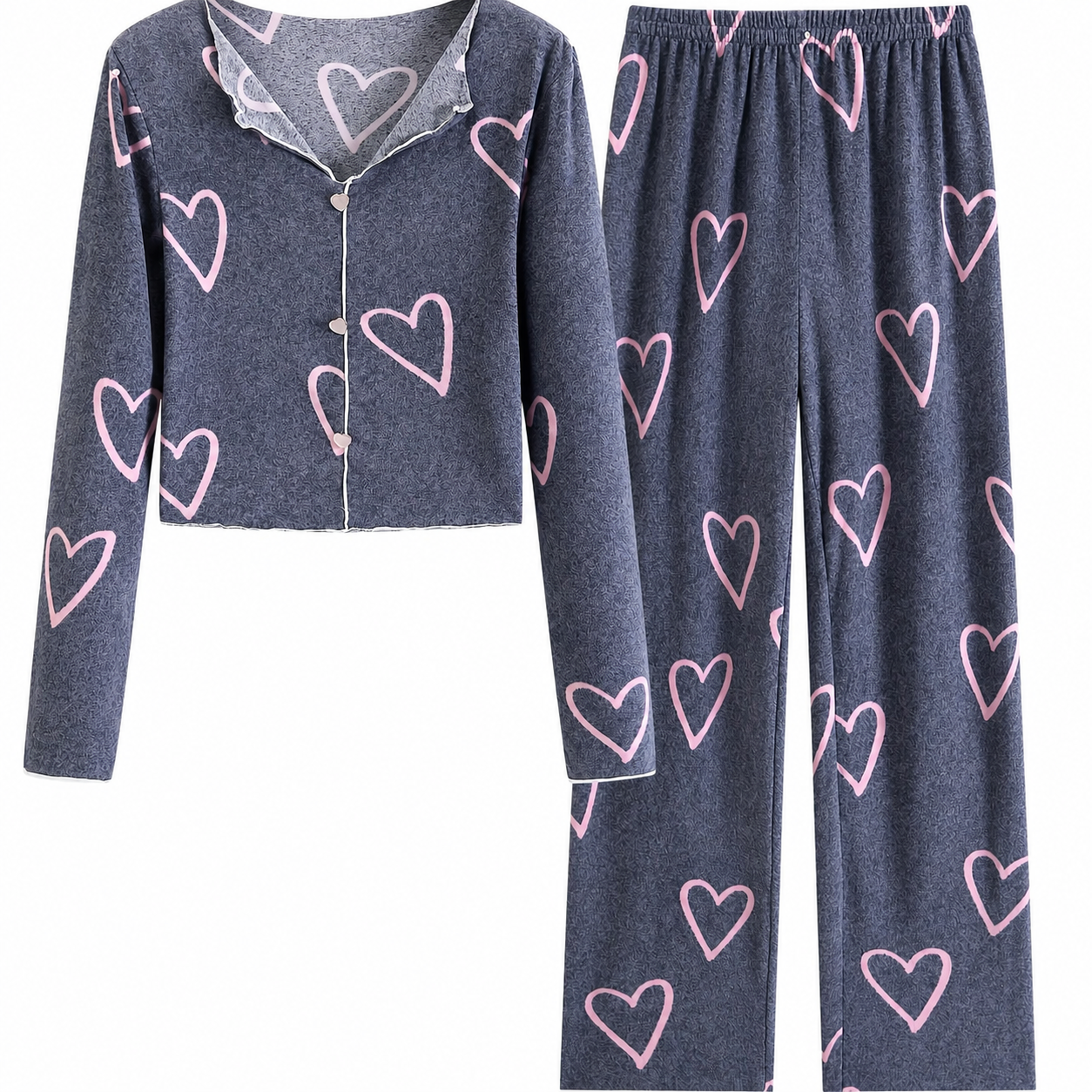 Hearts Print Pajama