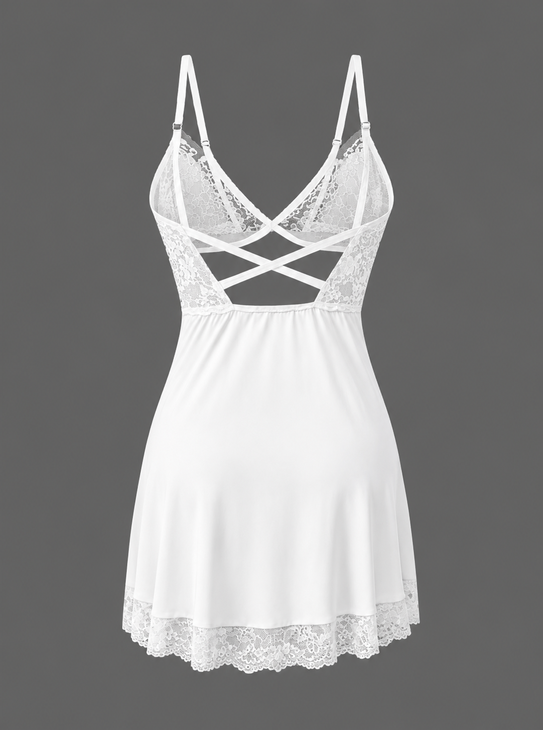 Lace Trim Short Lingerie